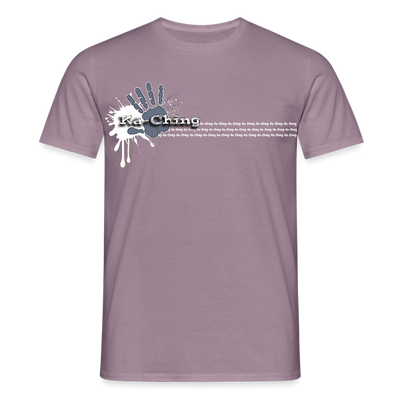 Unisex T-Shirt Ching Silver Logo WH/Dark CHSLR-T-03d - purple-grey 