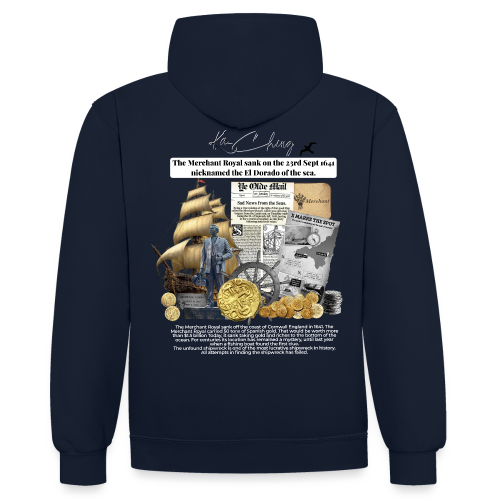 Golden silver Range The Merchant Royal Hoodie limited edition - navy/heather grey