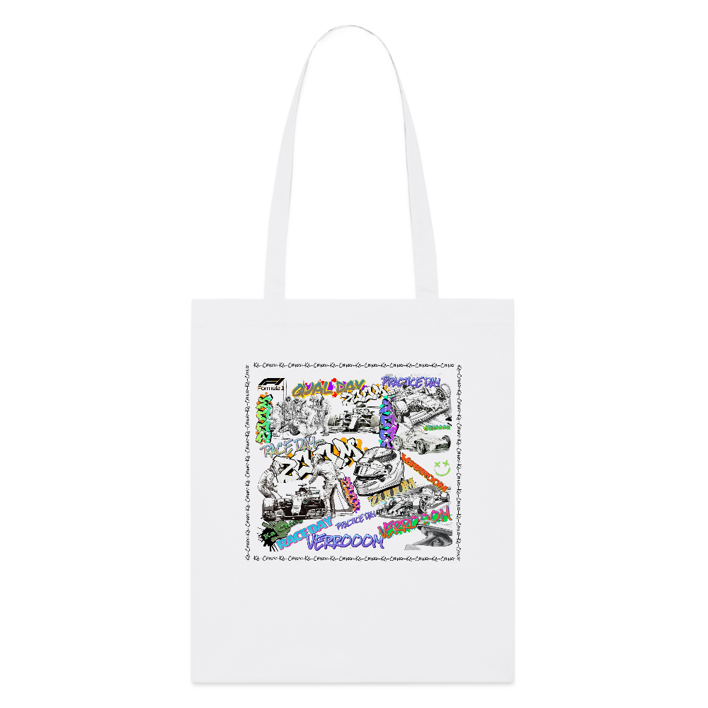 Graffiti F1Tote Bag - white