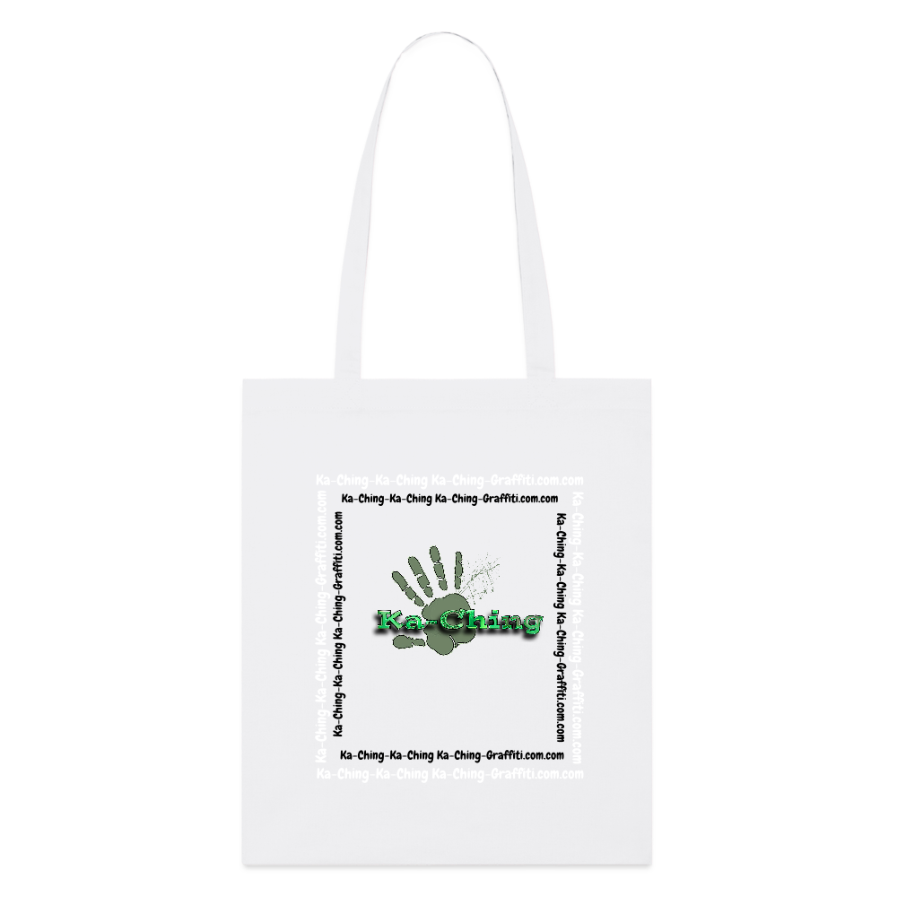 Ching Tote Bag Green Logo - white