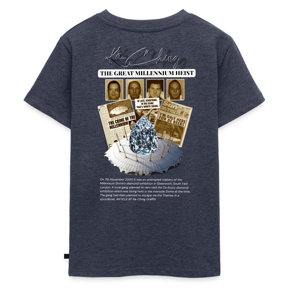 Diamond Range Millenium Heist 2000 Tee limited edition - heather denim