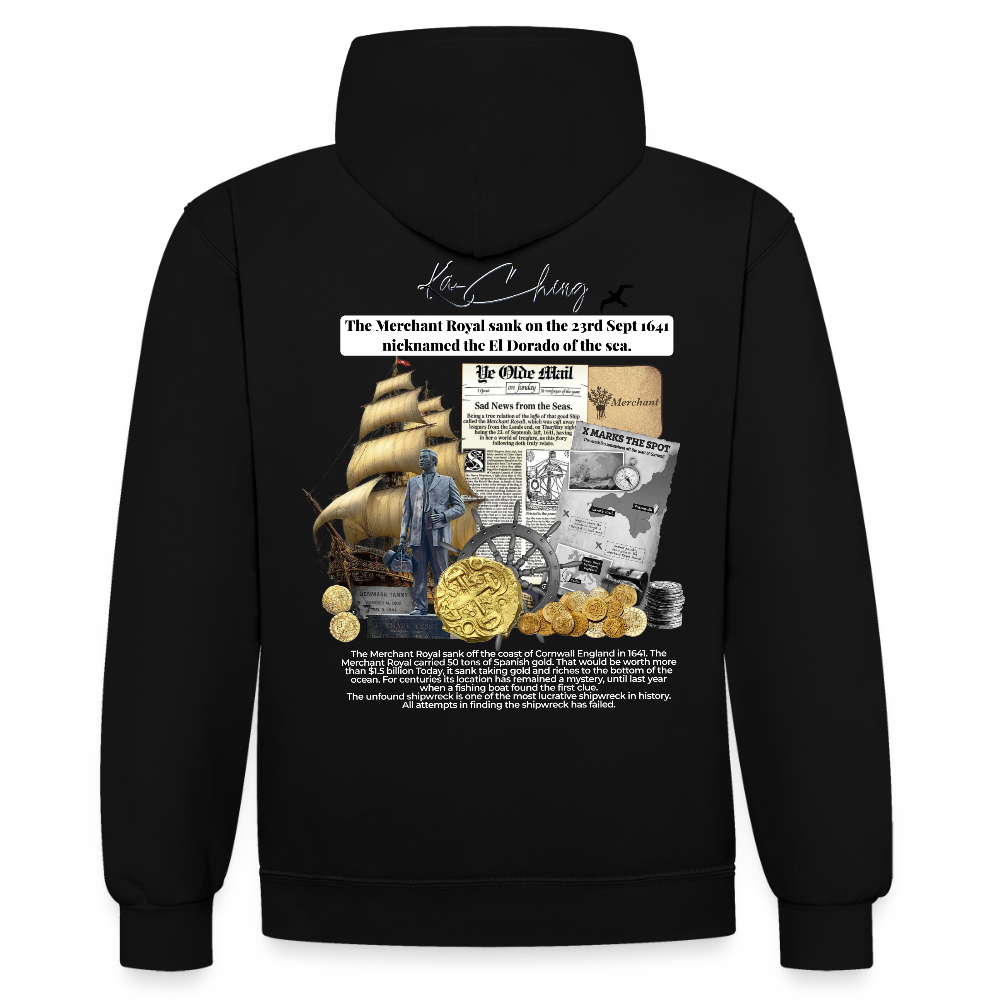 Golden silver Range The Merchant Royal Hoodie limited edition - black/heather grey