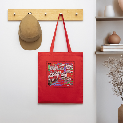 Graffiti F1Tote Bag - red