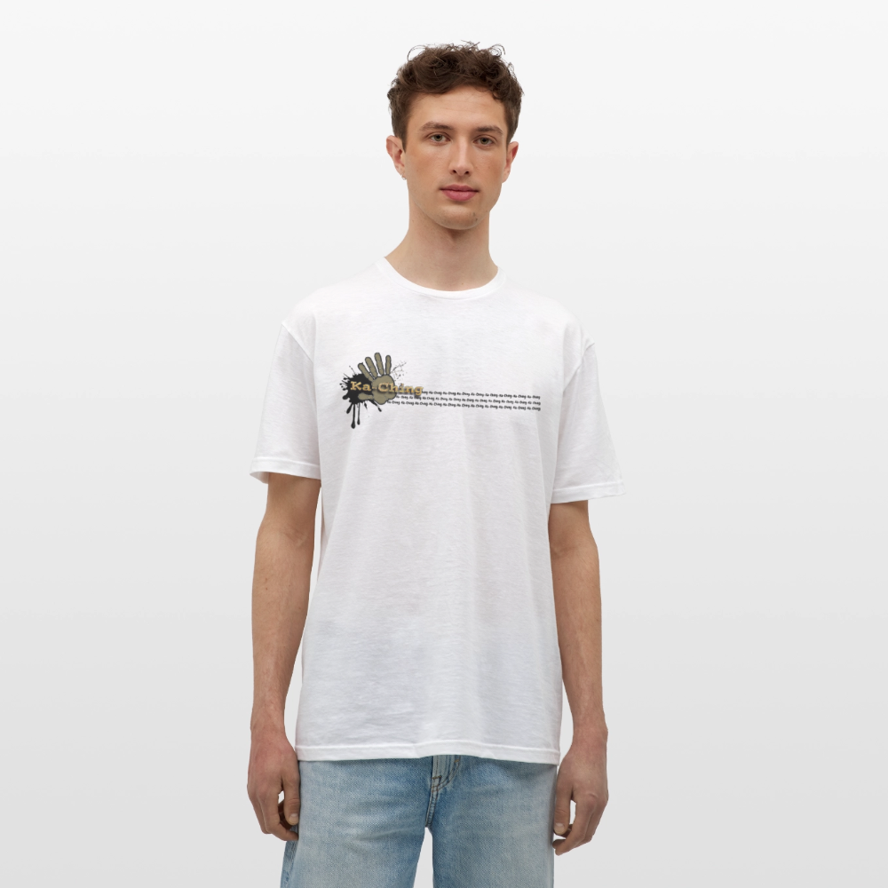 Ka-Ching T-Shirt Ching Gold Logo CHGD-T-02w - white