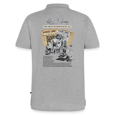 Diamond Range Unisex Polo Tee limited editions design 1 - heather grey