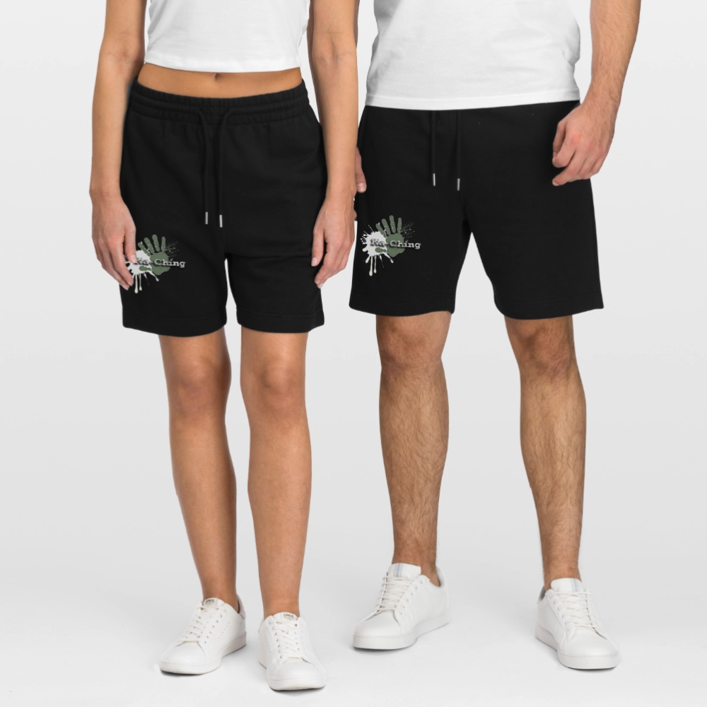 Ka-ching Unisex Jogging Shorts Ching Silver on black - black