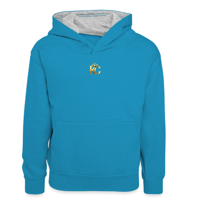 Gold Range The Great Robɓery 1855 Hoodie limited edition - peacock blue/heather grey