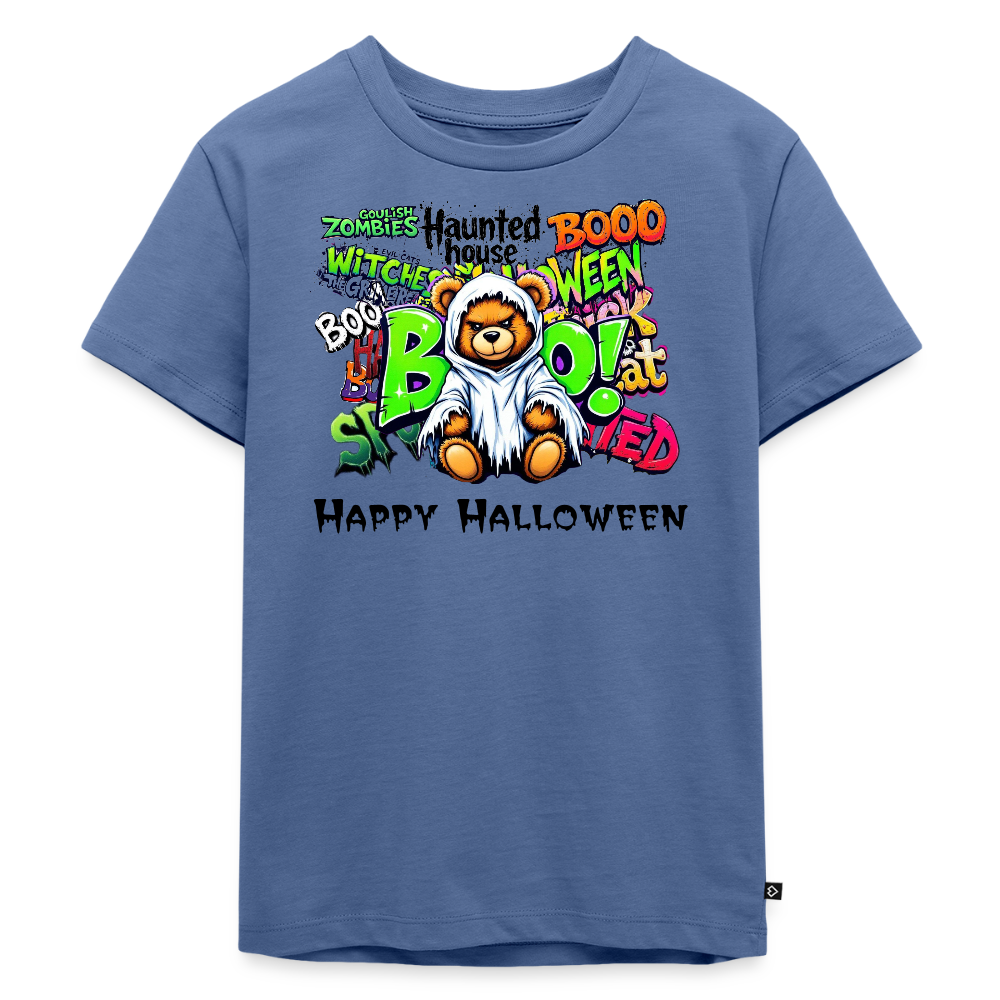 Teddie Ghost boo Tee - stone blue