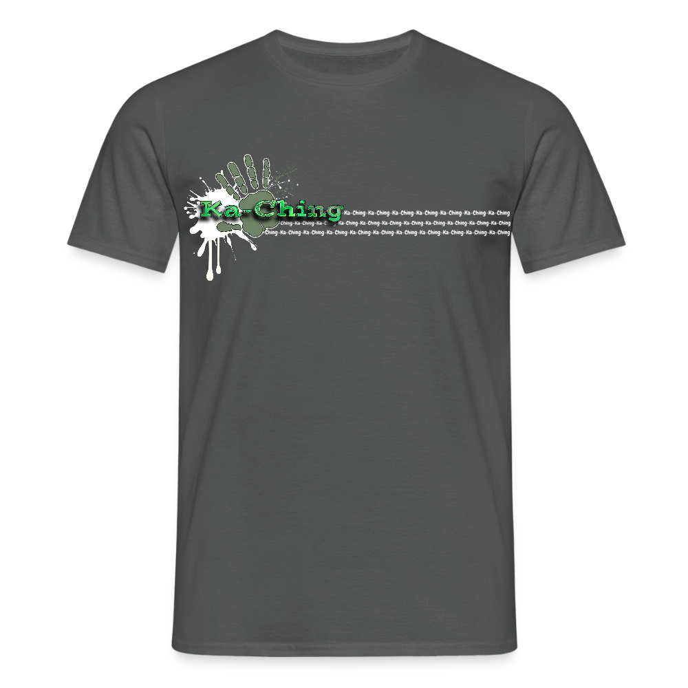 Unisex T-Shirt Ching Green Logo WH/Dark CHGR-T-01d - charcoal grey