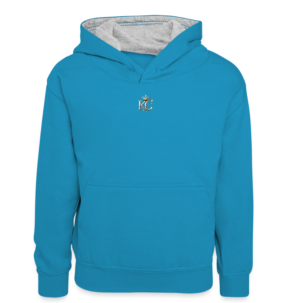 Goldan silver Range The Merchant Royal Hoodie limited edition - peacock blue/heather grey