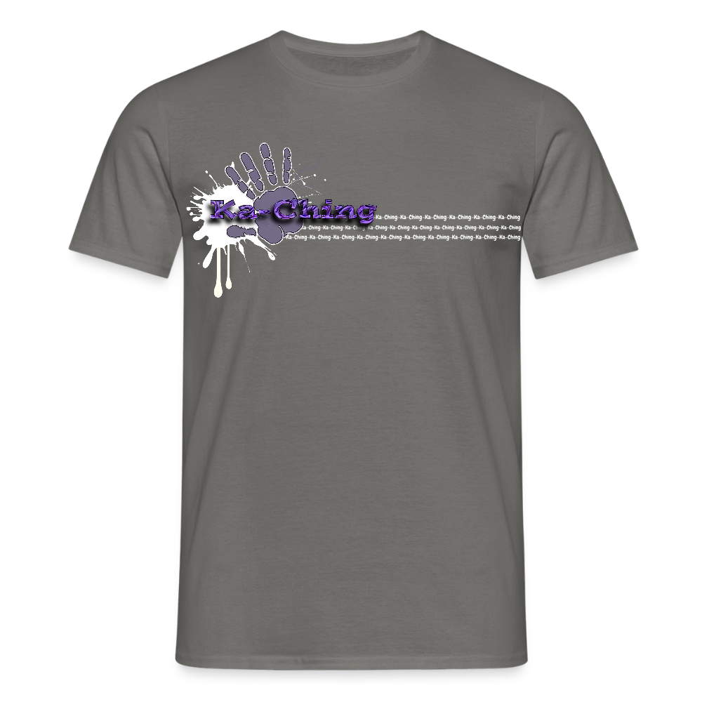 Unisex T-Shirt Ching Purple Logo WH/Dark CHPU-T-06d - graphite grey