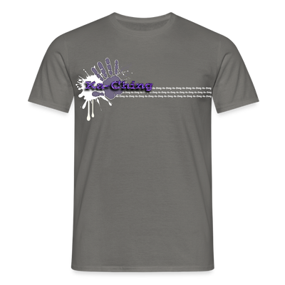 Unisex T-Shirt Ching Purple Logo WH/Dark CHPU-T-06d - graphite grey