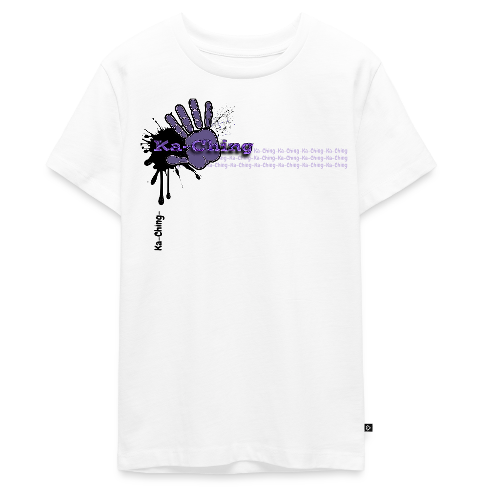 Unisex T-Shirt Ching Purple Logo - white