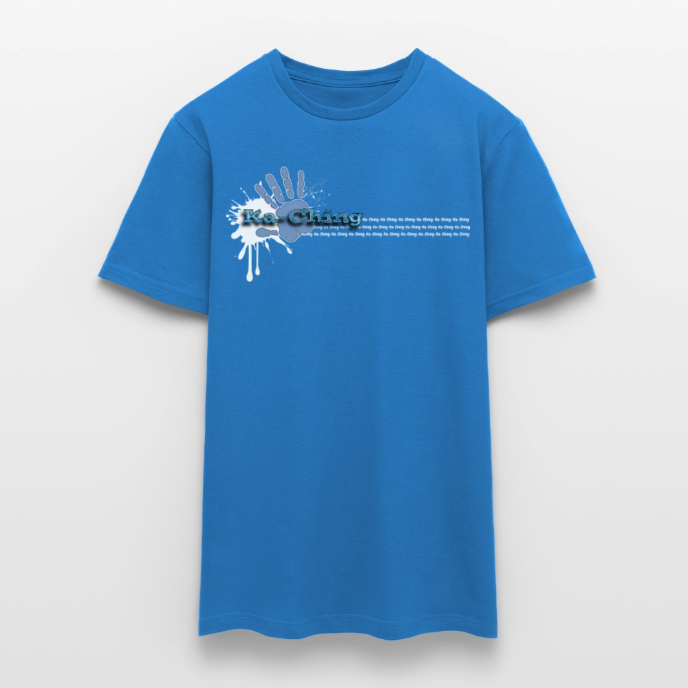 Unisex T-Shirt Ching Blue Logo WH/Dark CHBL-T-05d - royal blue
