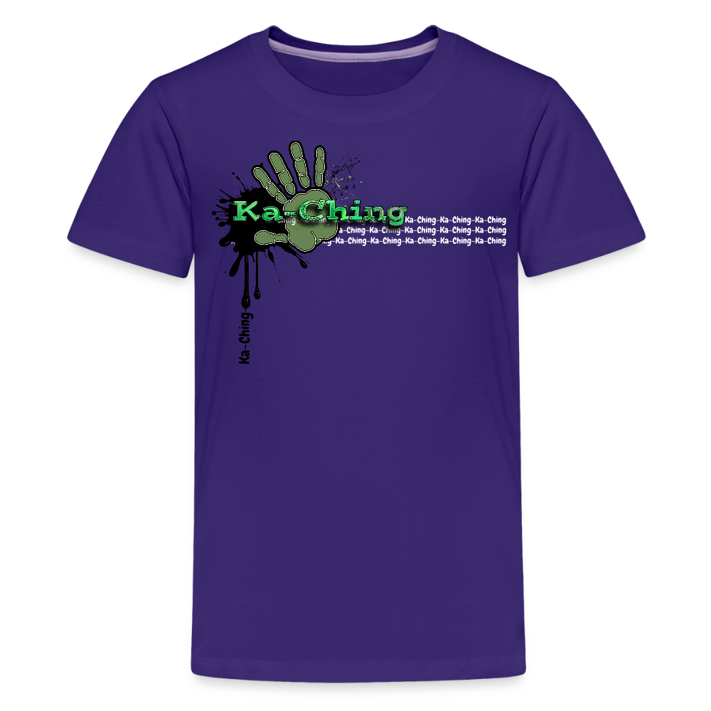 Ka-Ching T-Shirt Ching Green Logo - purple