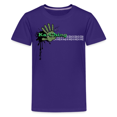 Ka-Ching T-Shirt Ching Green Logo - purple