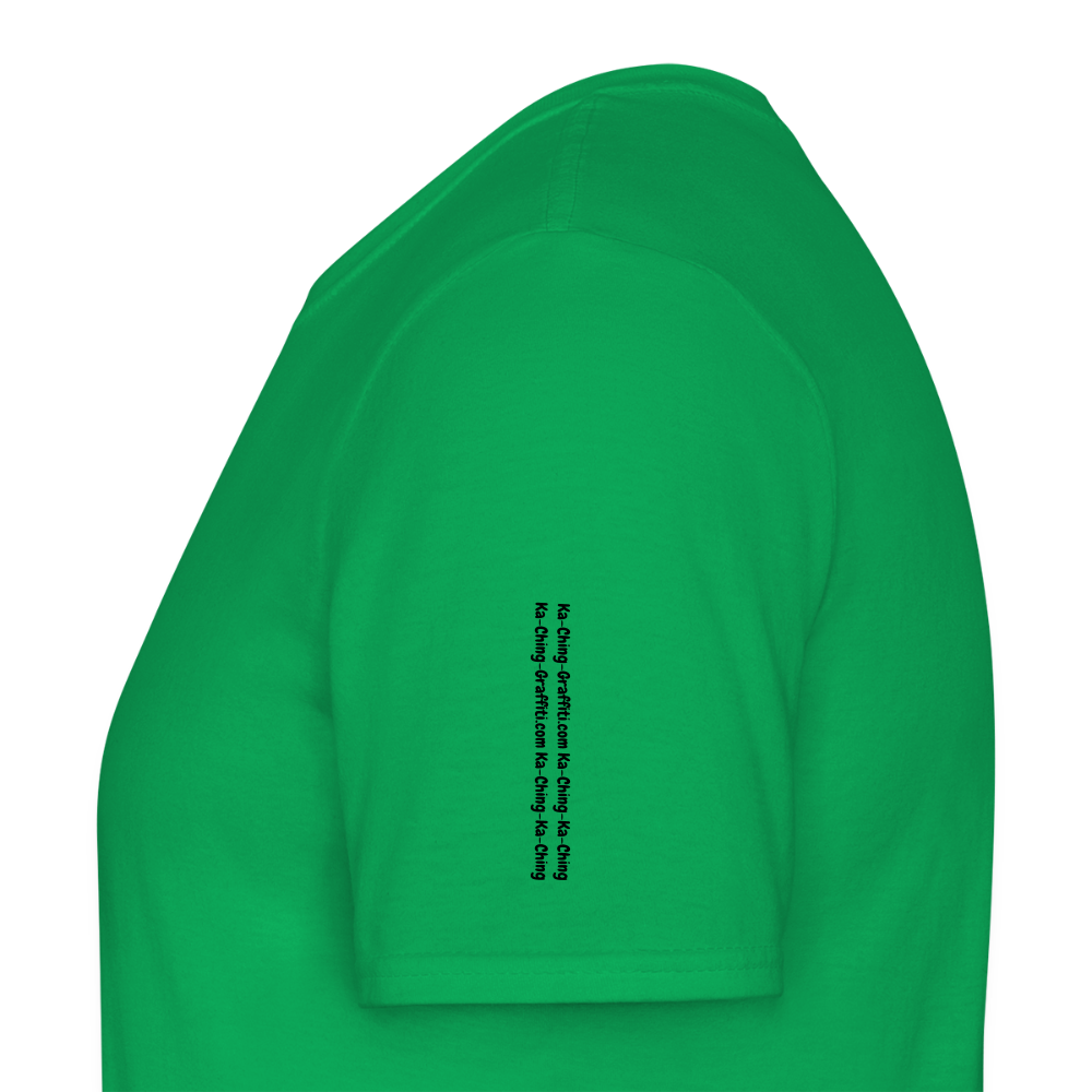 Ka-Ching T-Shirt Ching Gold Logo CHGD-T-02w - kelly green