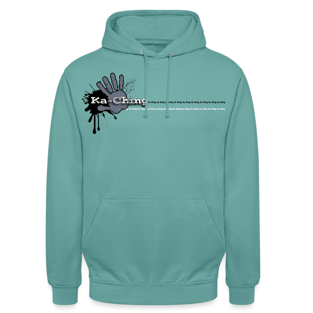 Unisex Hoodie Ching Silver logo - pastel turquoise