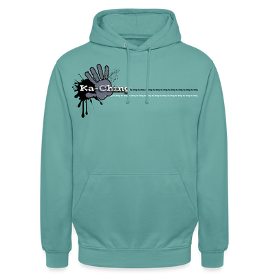 Unisex Hoodie Ching Silver logo - pastel turquoise