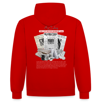 Silver Range City Bonds Robɓery 1990 Hoodie limited edition - red/white