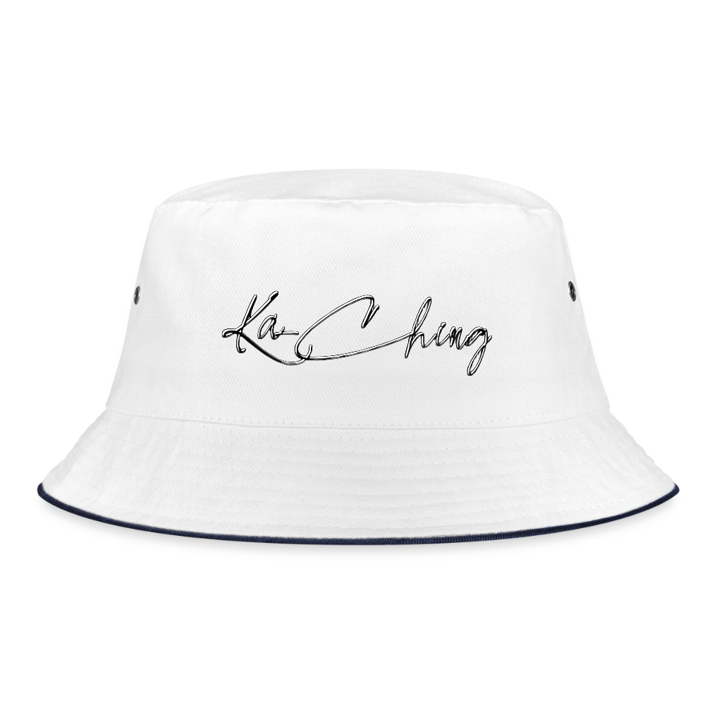 Limited Edition Diamond  Bucket hat. - white/navy