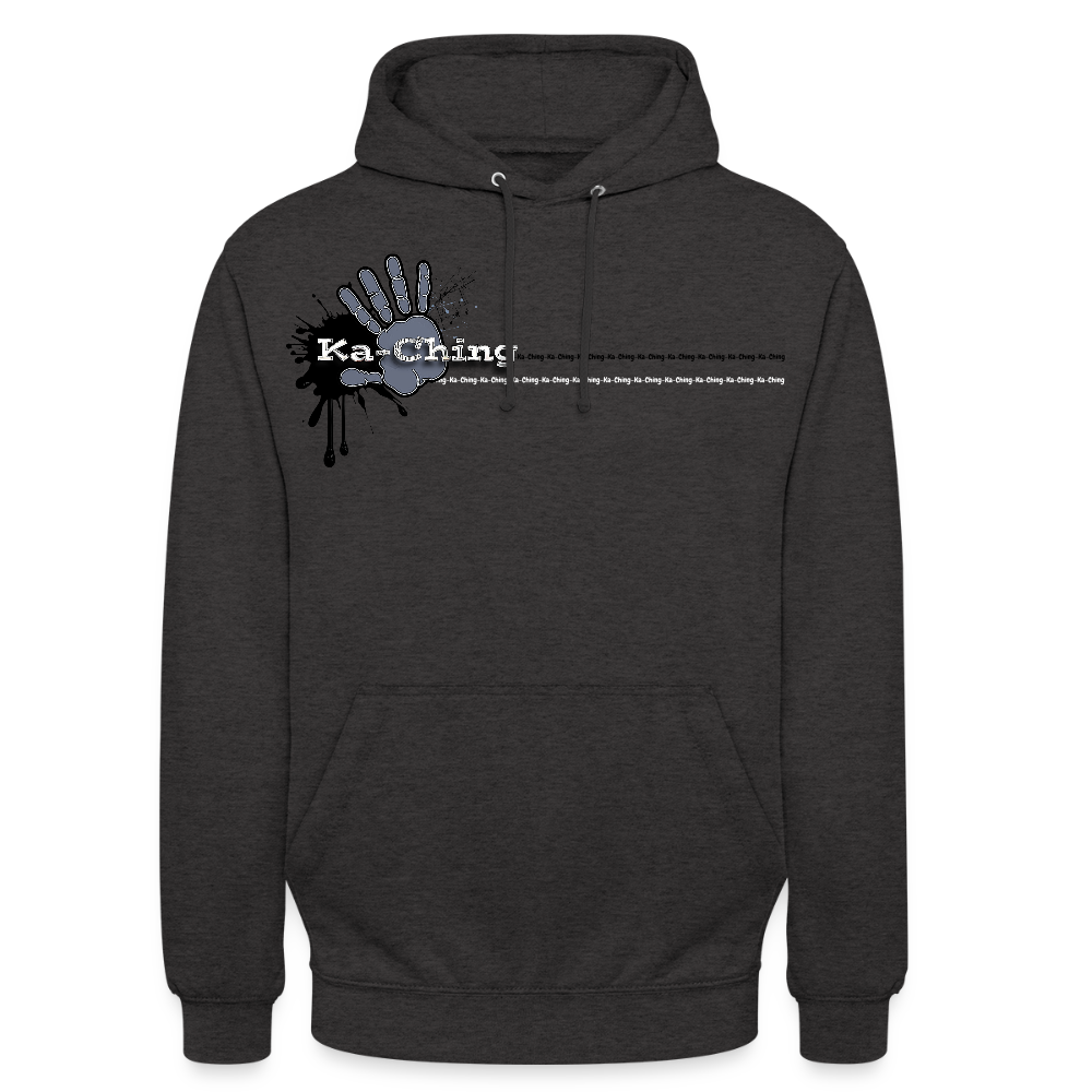 Unisex Hoodie Ching Silver logo - charcoal grey