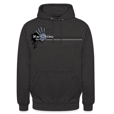 Unisex Hoodie Ching Silver logo - charcoal grey