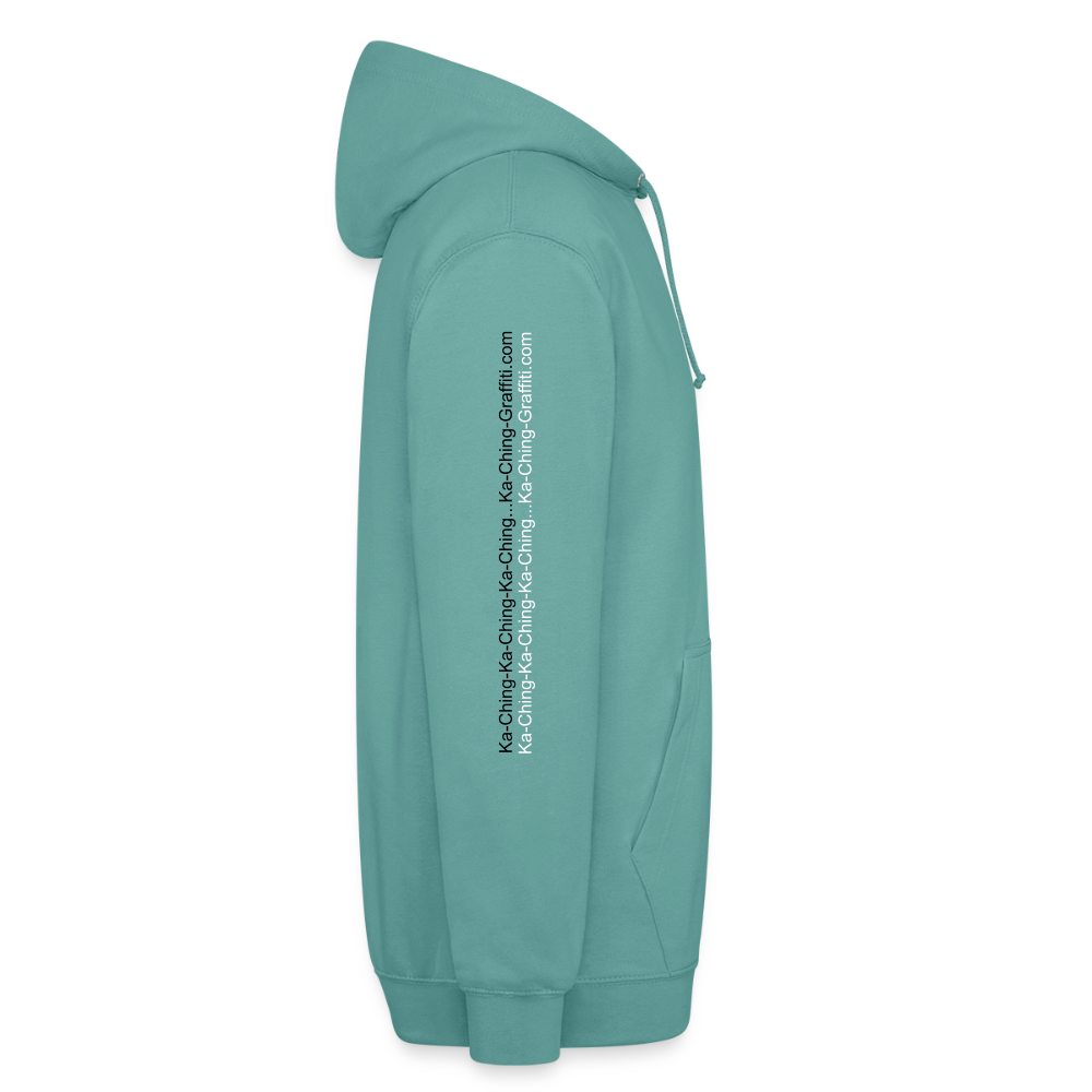 Unisex Hoodie Ching Bronze logo - pastel turquoise