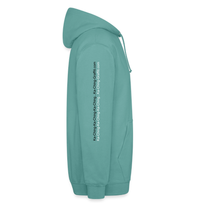Unisex Hoodie Ching Bronze logo - pastel turquoise
