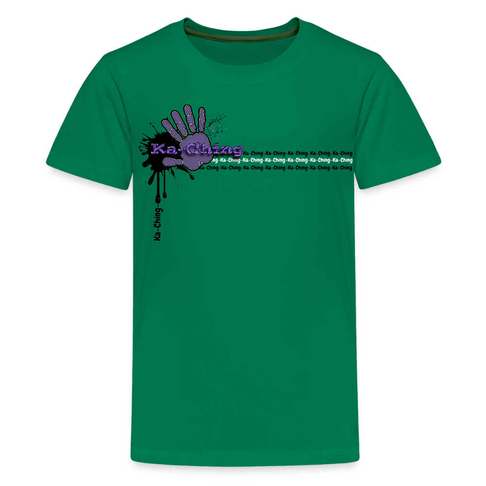 Unisex T-Shirt Ching Purple Logo - kelly green