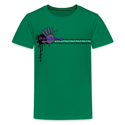 Unisex T-Shirt Ching Purple Logo - kelly green