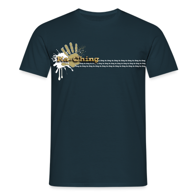 Unisex T-Shirt Ching Gold Logo WH/Dark CHGD-T-02d - navy