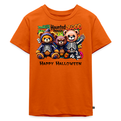 Skeleton Teddies Halloween Tee - orange 