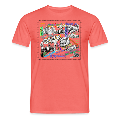 Unisex T-Shirt F1 Graffiti - coral