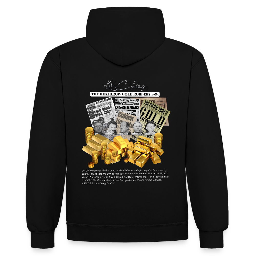 Gold Range Heathrow Robɓery Hoodie limited edition - black/gold