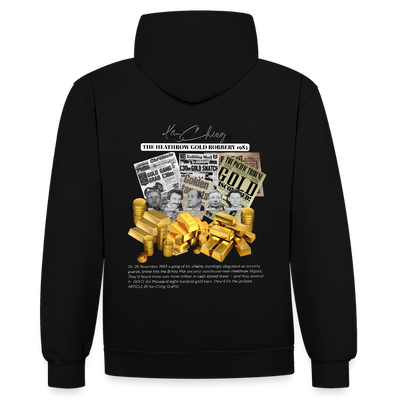 Gold Range Heathrow Robɓery Hoodie limited edition - black/gold