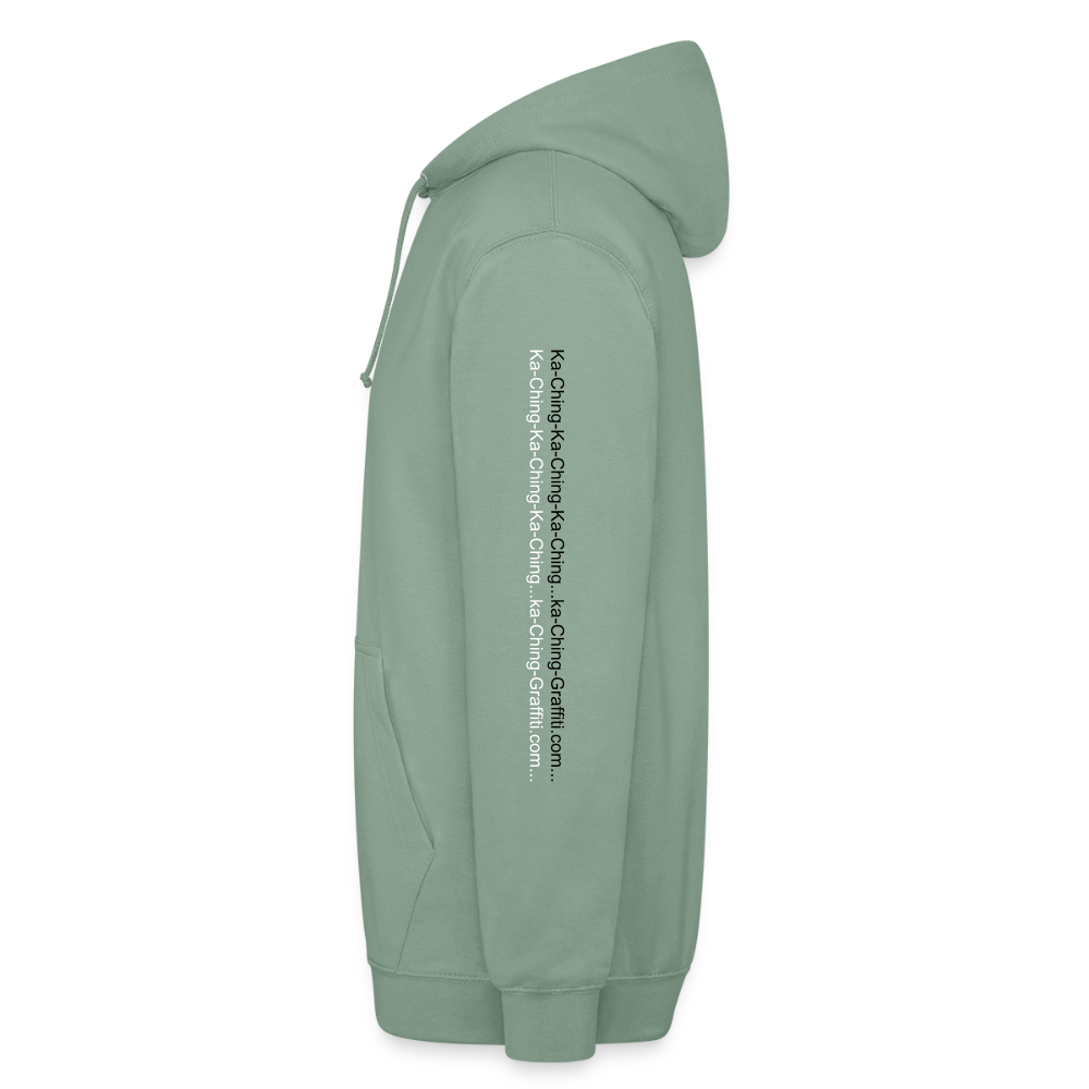 Ka-Ching Unisex Hoodie Ching Bronze logo - steel green