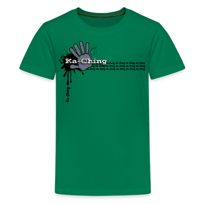 Unisex T-Shirt Ching Silver Logo - kelly green