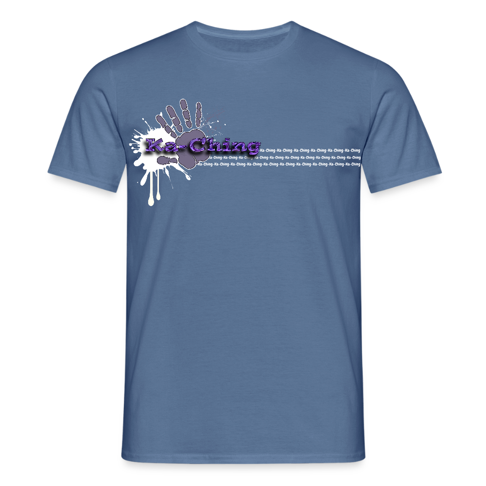 Unisex T-Shirt Ching Purple Logo WH/Dark CHPU-T-06d - dove blue 