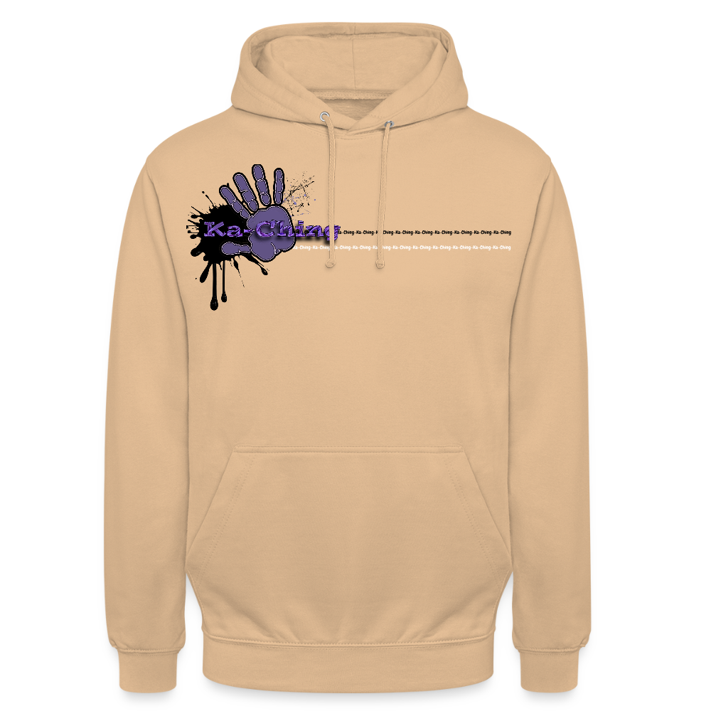 Unisex Hoodie Ching Purple logo - peach