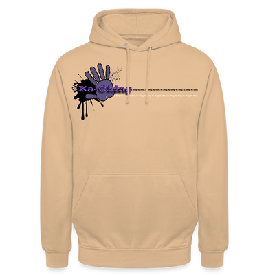 Unisex Hoodie Ching Purple logo - peach