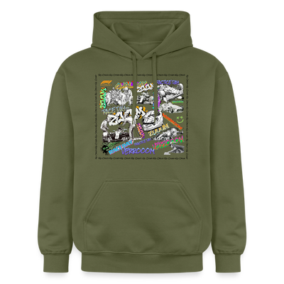 Unisex F1 Graffiti Hoodie - military green
