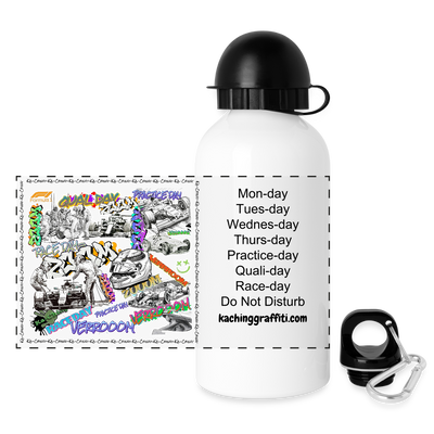 Graffiti  Race Water bottle with attachments - white