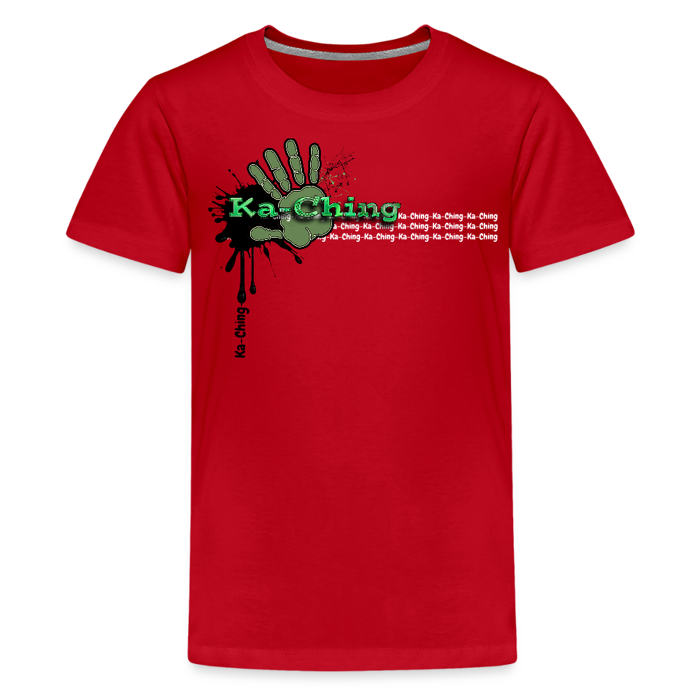 Ka-Ching T-Shirt Ching Green Logo - red