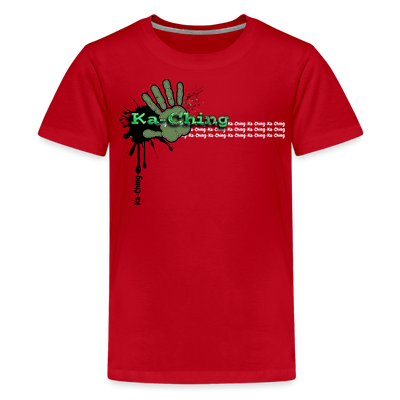 Ka-Ching T-Shirt Ching Green Logo - red