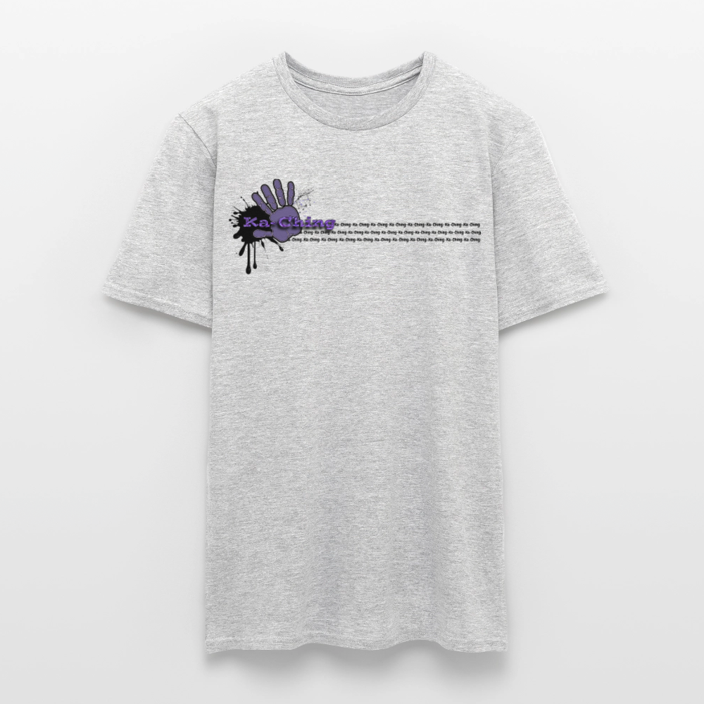 Unisex T-Shirt Ching Purple Logo CHPU-T-06w - heather grey