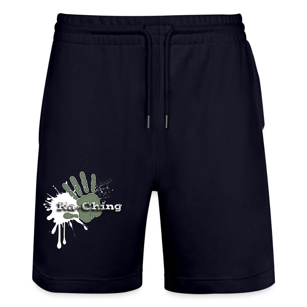 Ka-ching Unisex Jogging Shorts Ching Silver on black - dark navy