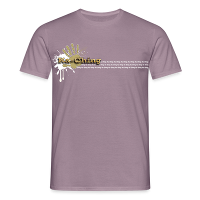 Unisex T-Shirt Ching Gold Logo WH/Dark CHGD-T-02d - purple-grey 