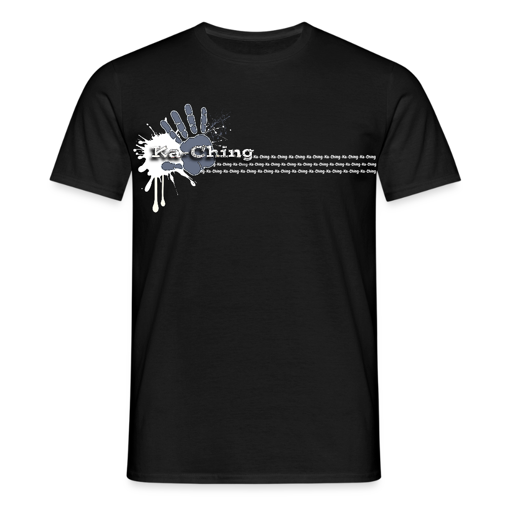 Unisex T-Shirt Ching Silver Logo WH/Dark CHSLR-T-03d - black