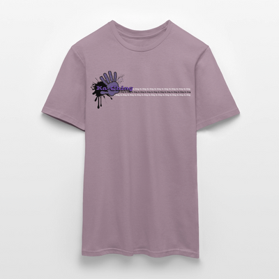 Unisex T-Shirt Ching Purple Logo CHPU-T-06c - purple-grey 